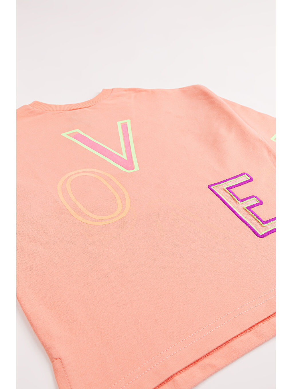 Turuncu Kız Çocuk Orta Kalınlıkta Baskılı 2'li Paket Sweatshirt-4