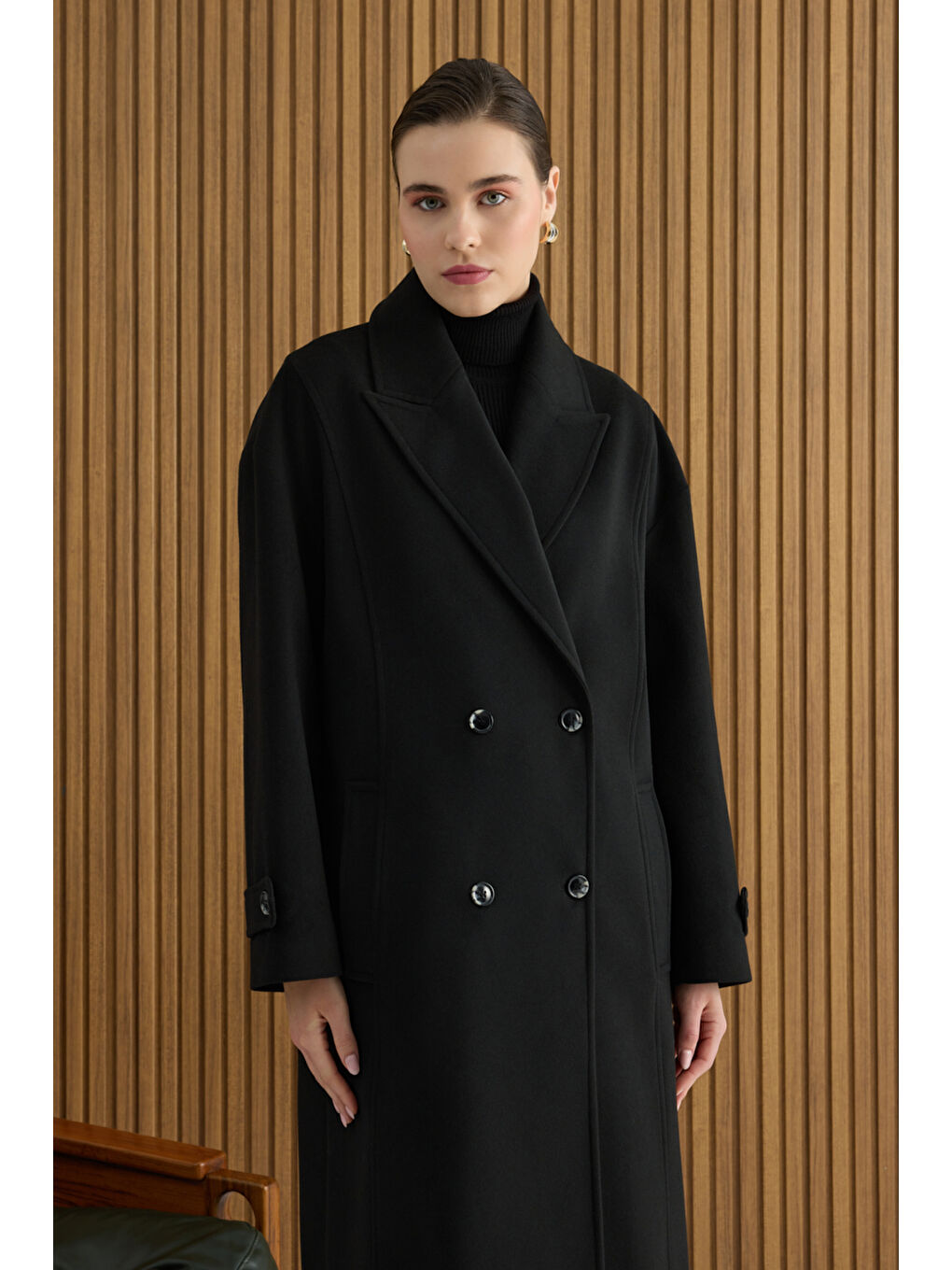 Siyah Kruvaze Kapama Kaban-3