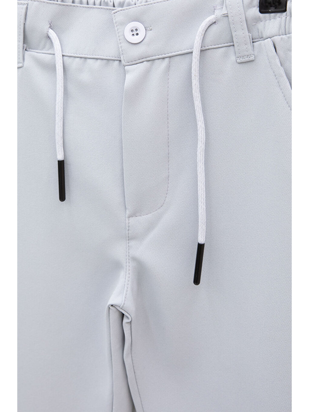 Erkek Çocuk Duble Paça Gri Kumaş Pantolon 21142-1