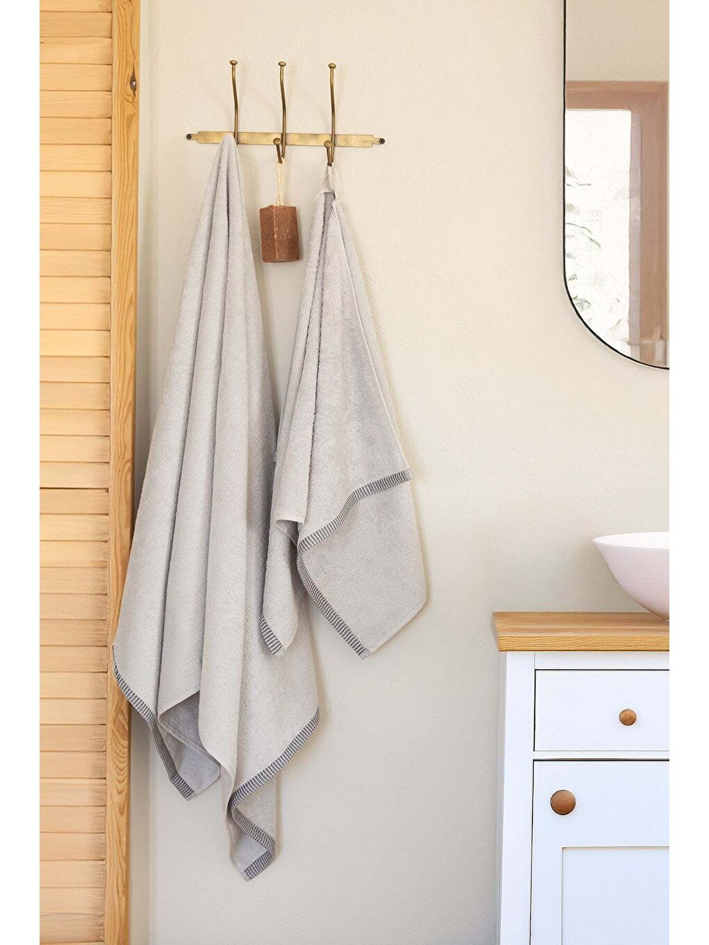 Marble %100 Pamuk Banyo Havlusu 70x140 cm Gri