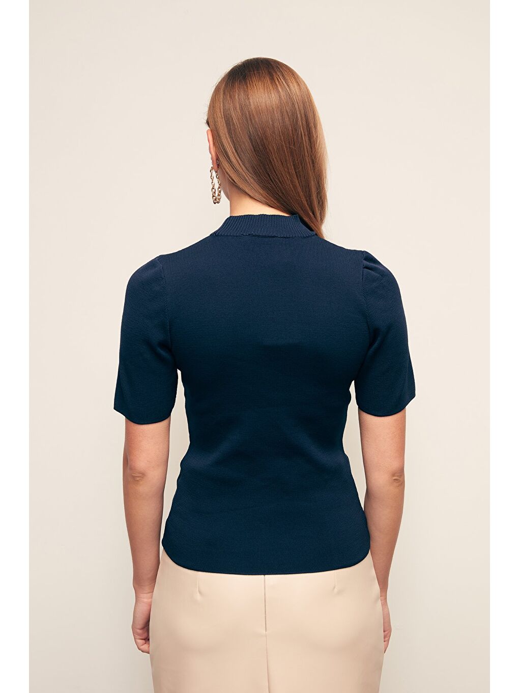 Yarım Balıkçı Triko - Lacivert-1