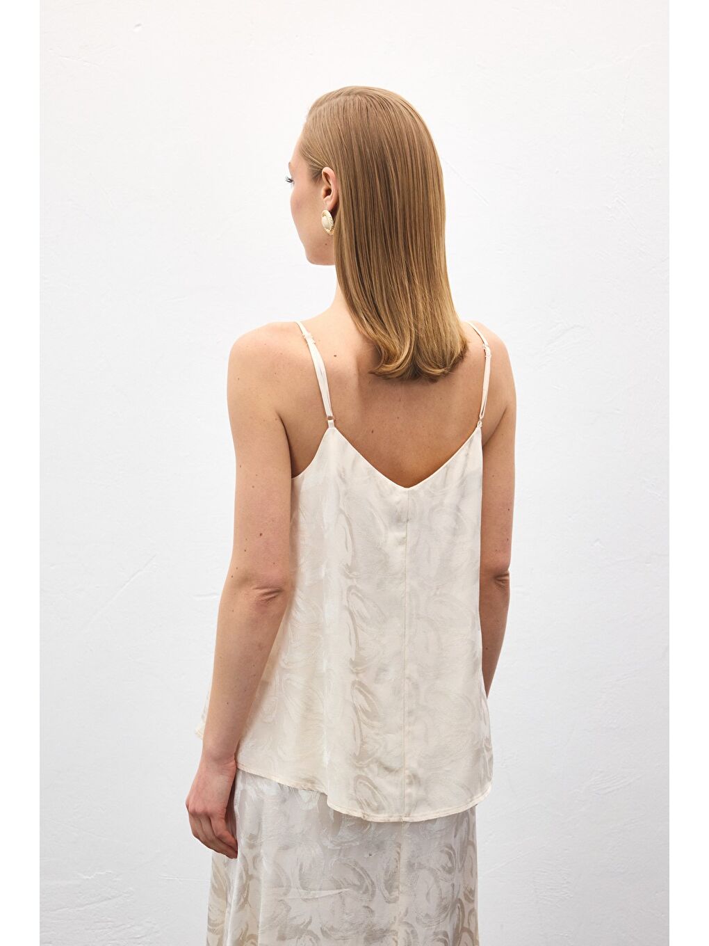 Lior Askılı Bluz - Bej-6