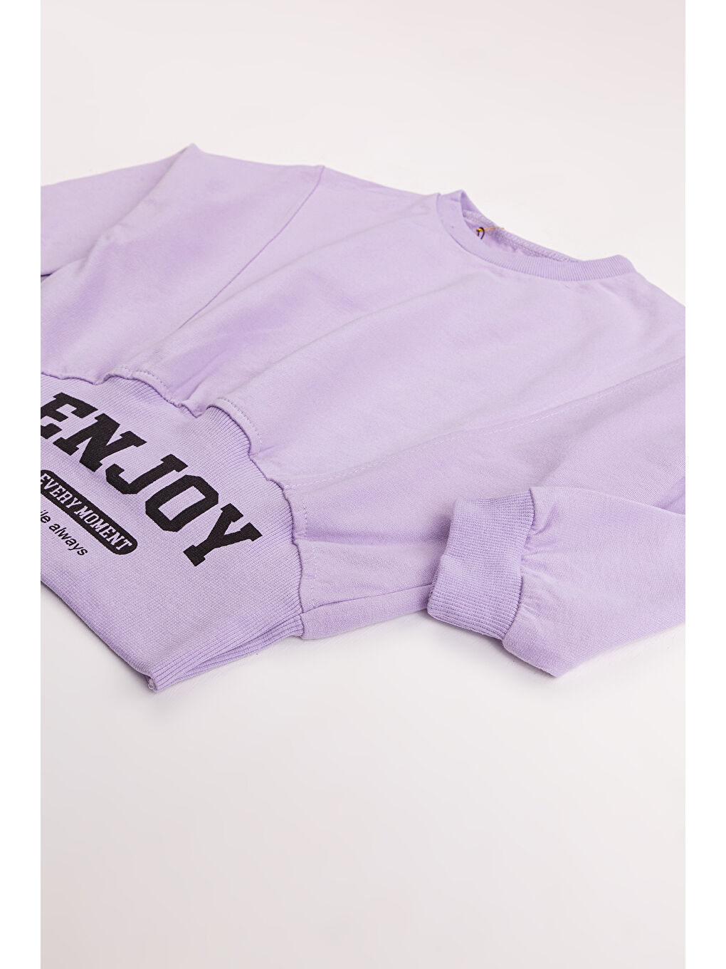Mor Kız Çocuk Orta Kalınlıkta Baskılı 2'li Paket Sweatshirt-6