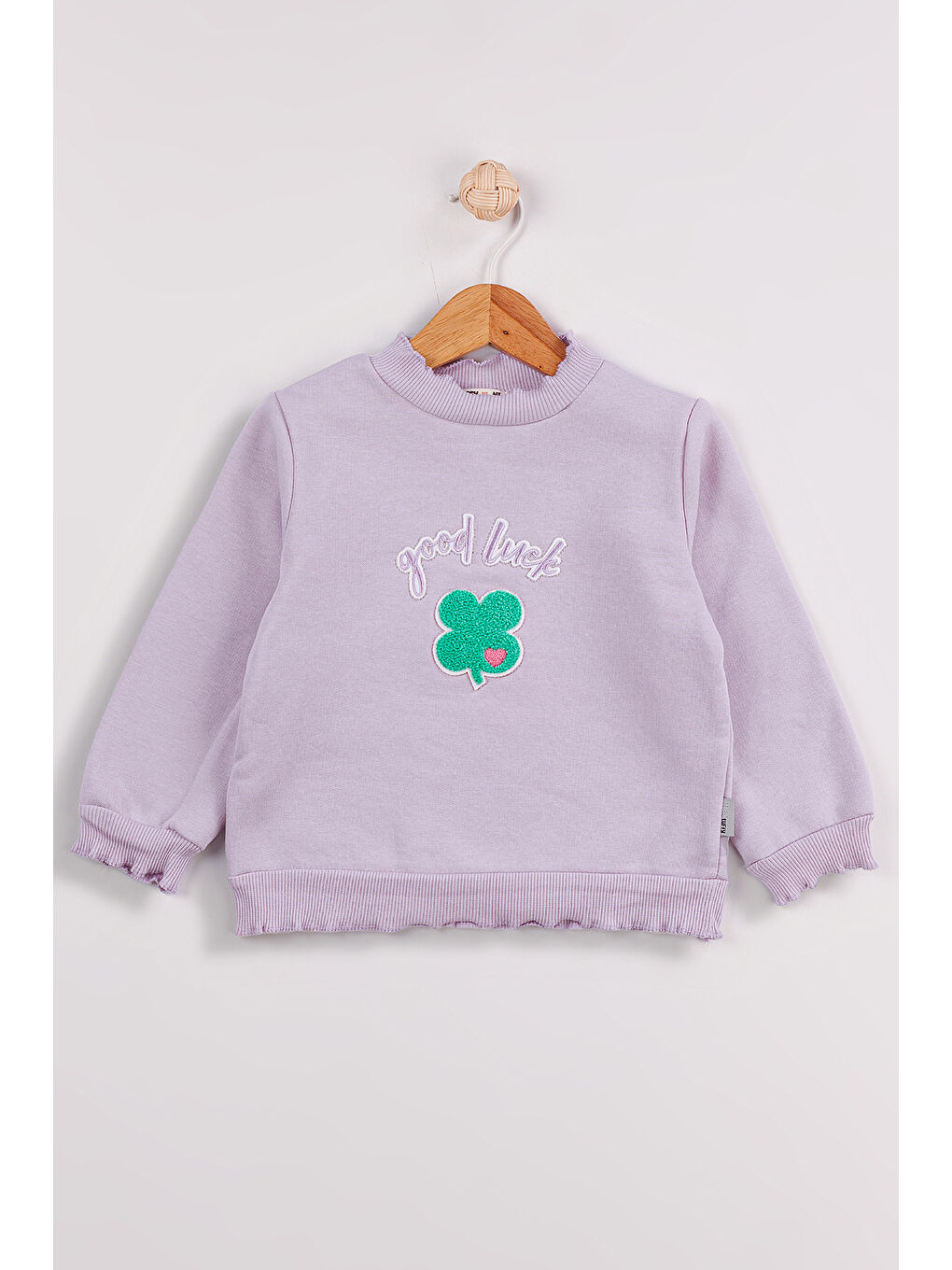 Lila Kız Çocuk Orta Kalınlıkta Baskılı 2'li Paket Sweatshirt-2