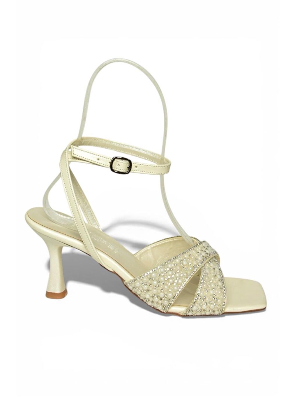 Bej Sedef Kadın Topuklu Ayakkabı Y820071509-5