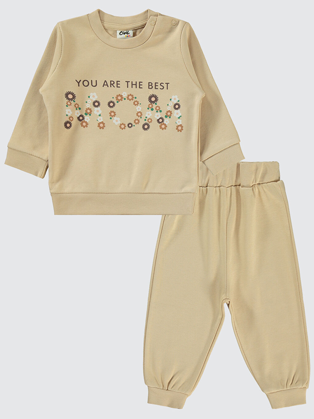 Kahverengi Baby Kız Bebek Takım 6-18 Ay Sütlü Kahve