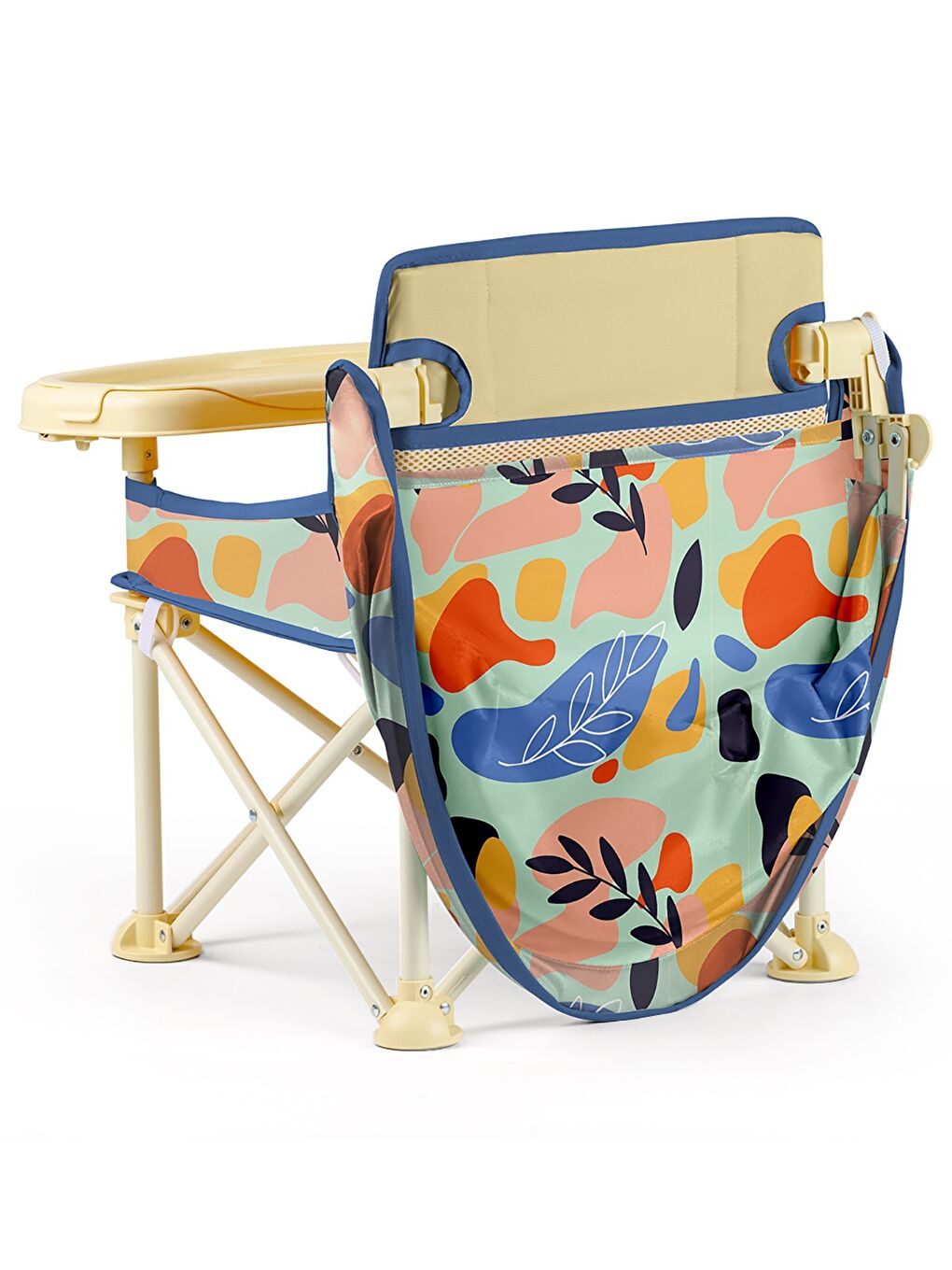 Tenteli Portatif Mama Sandalyesi - Bej-5