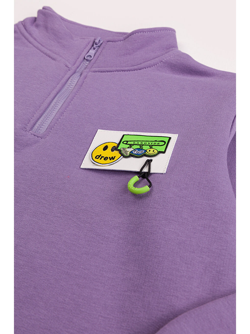 Mor Kız Çocuk Orta Kalınlıkta Baskılı 2'li Paket Sweatshirt-5