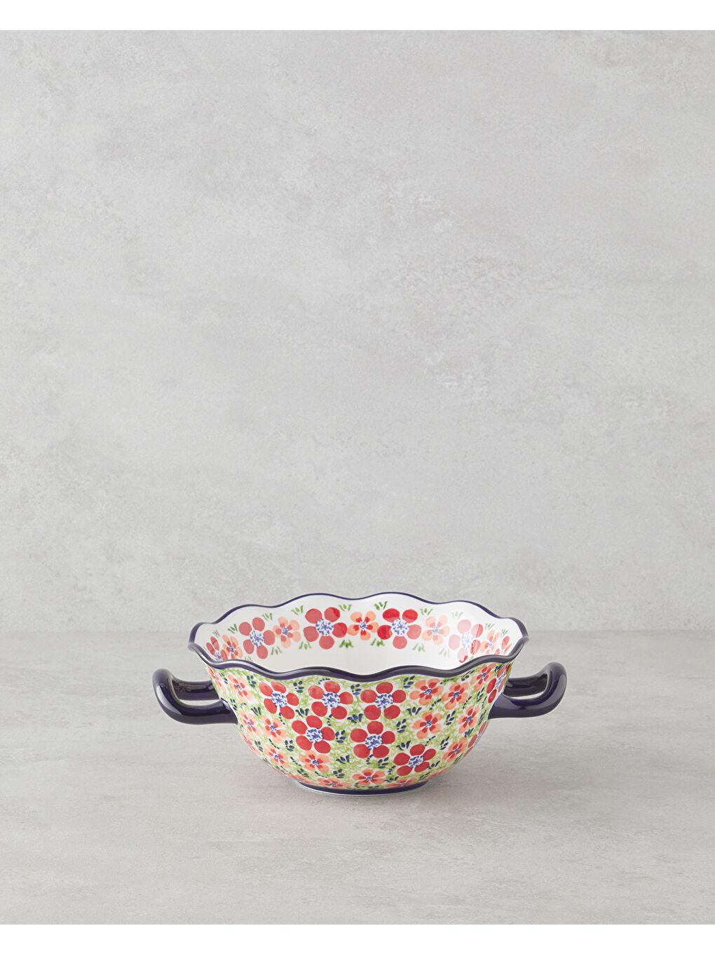 Beyaz Botanic Stoneware Kase 26 cm Renkli