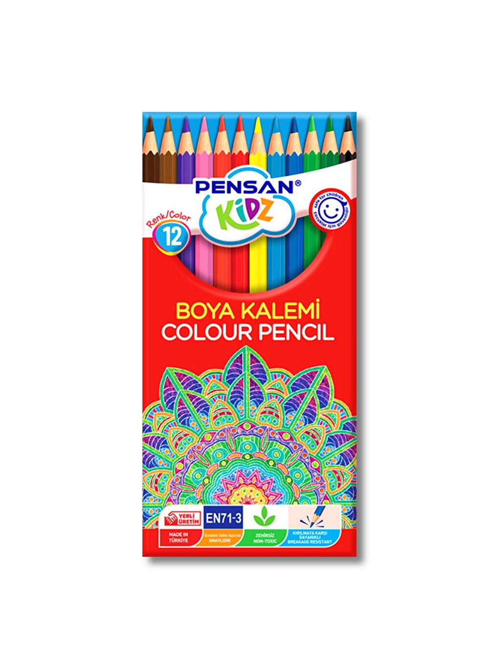 Karton Kutu Tam Boy Kuru Boya 12 Renk (56312)