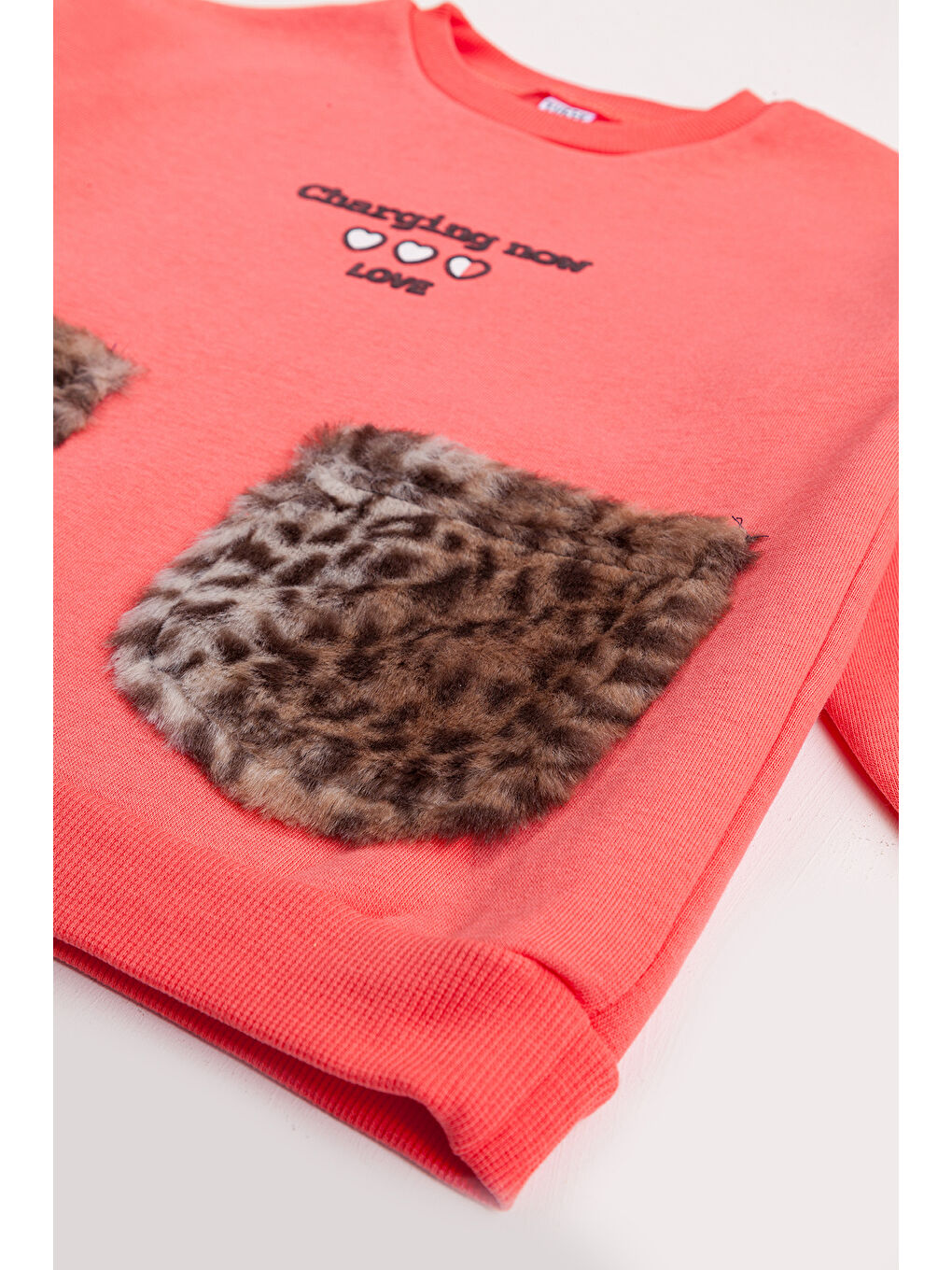 Mor Kız Çocuk Orta Kalınlıkta Baskılı 2'li Paket Sweatshirt-7