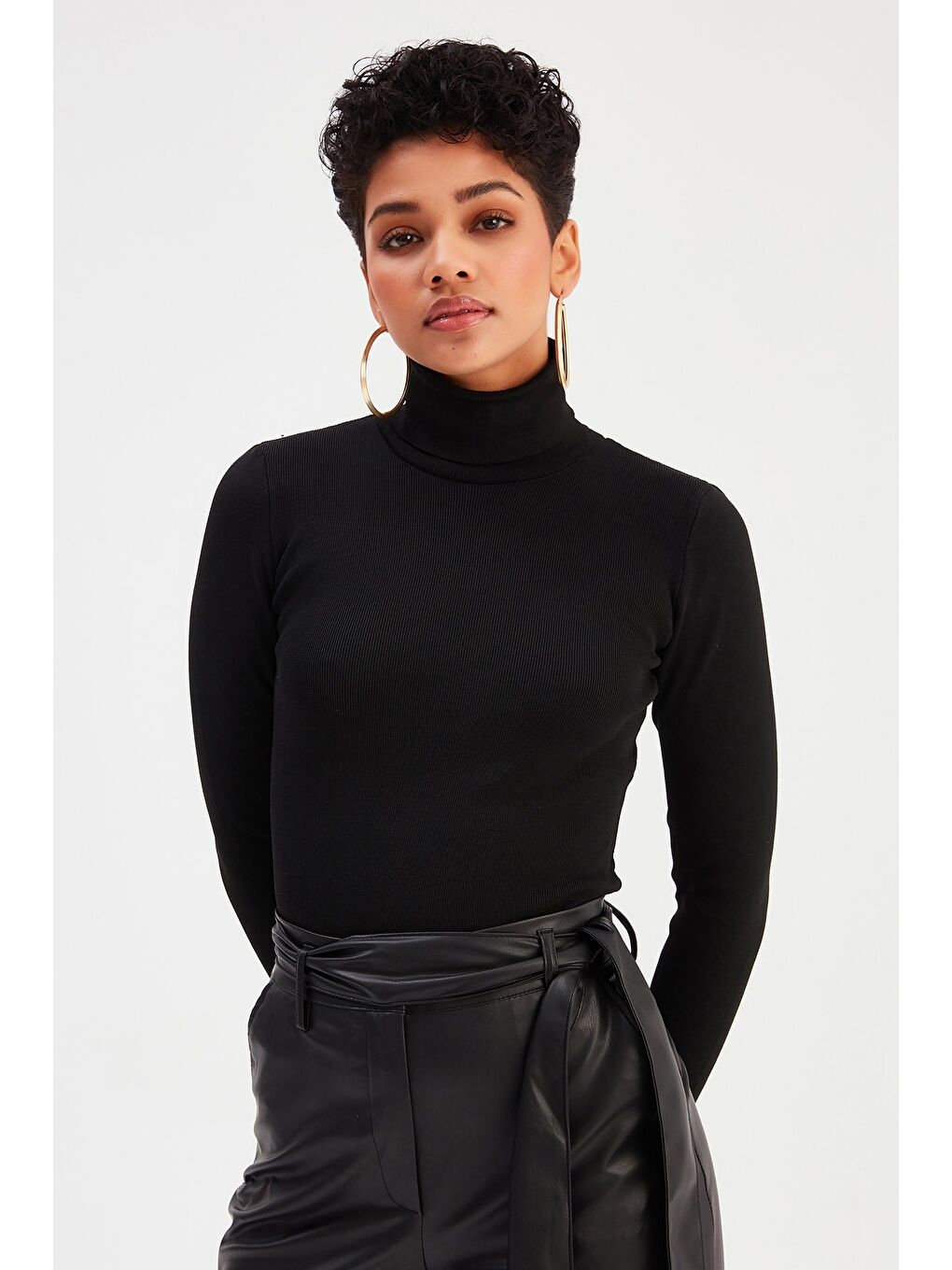 Tam Balıkçı Triko - Siyah-2