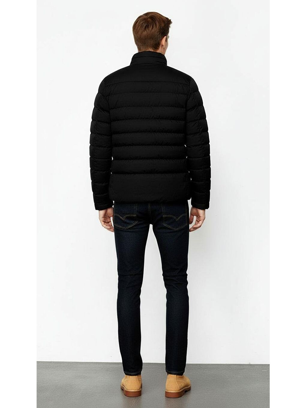 Erkek Siyah Şişme Mont-1