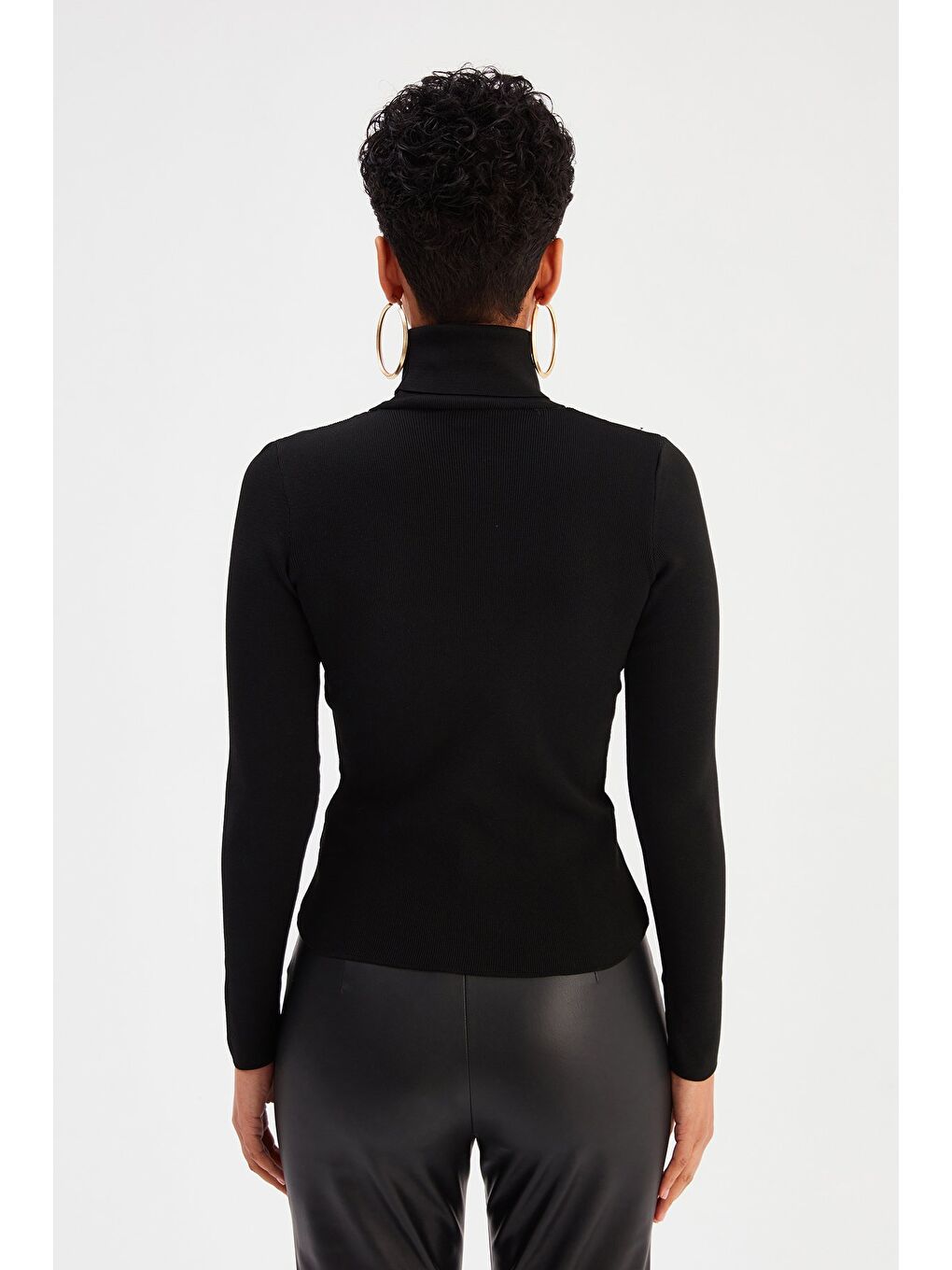 Tam Balıkçı Triko - Siyah-5