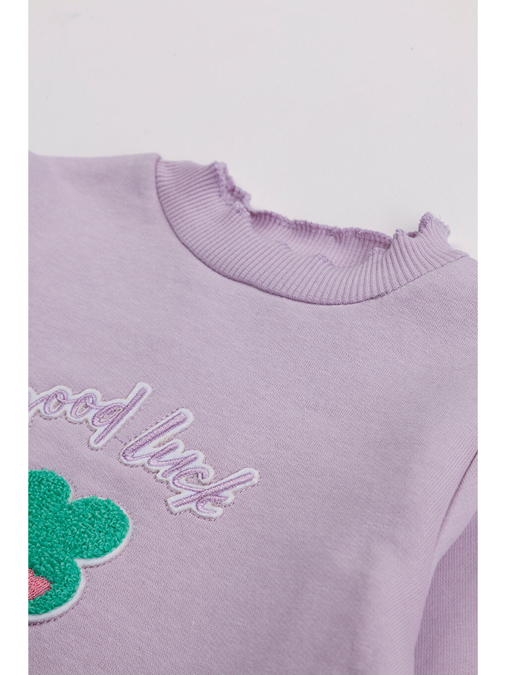 Lila Kız Çocuk Orta Kalınlıkta Baskılı 2'li Paket Sweatshirt-5