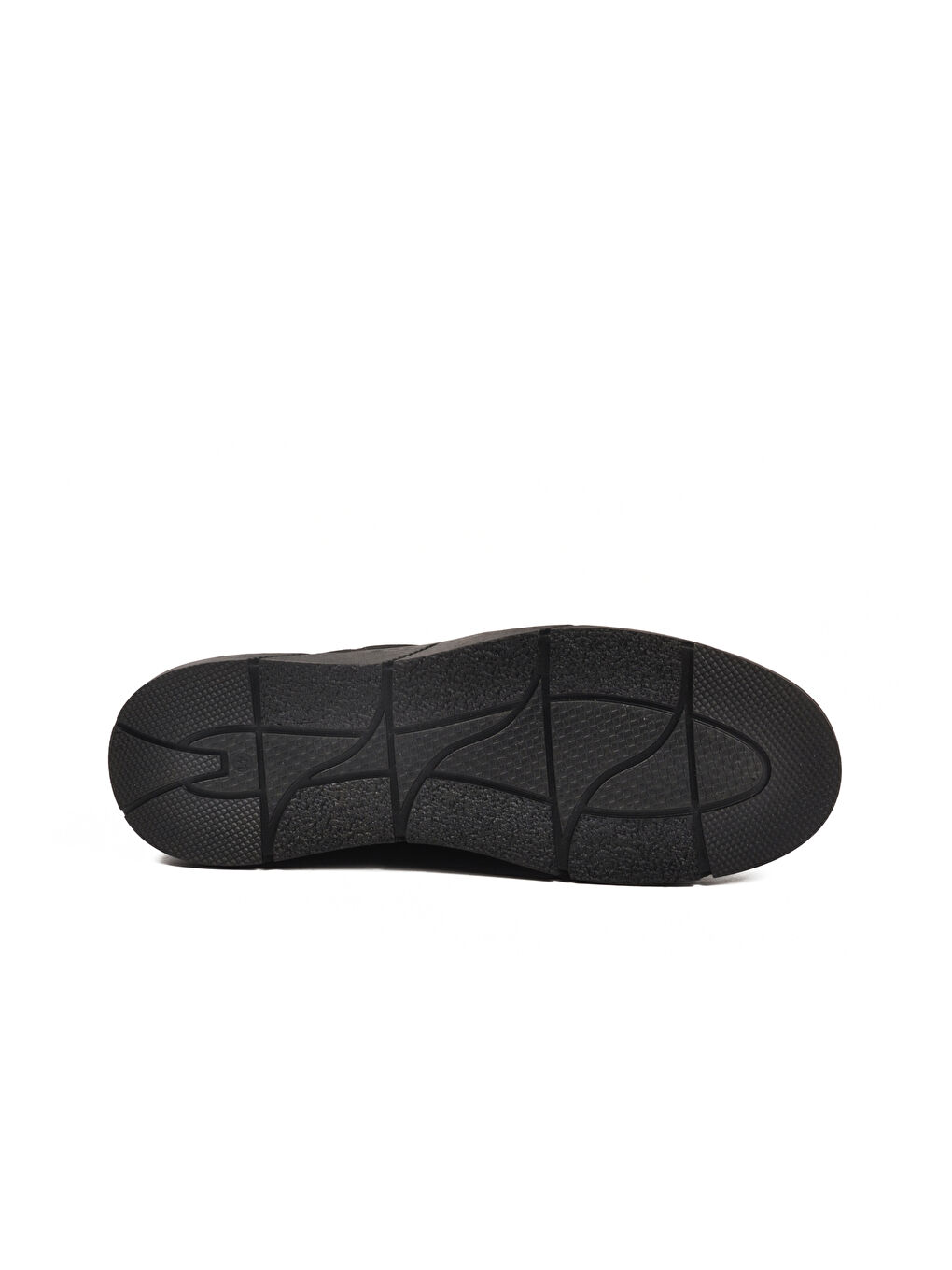 Siyah Nubuk Hakiki Deri Lastik Bağcıklı Erkek Casual Ayakkabı 137 M-4