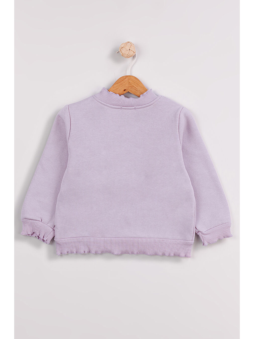 Lila Kız Çocuk Orta Kalınlıkta Baskılı 2'li Paket Sweatshirt-6