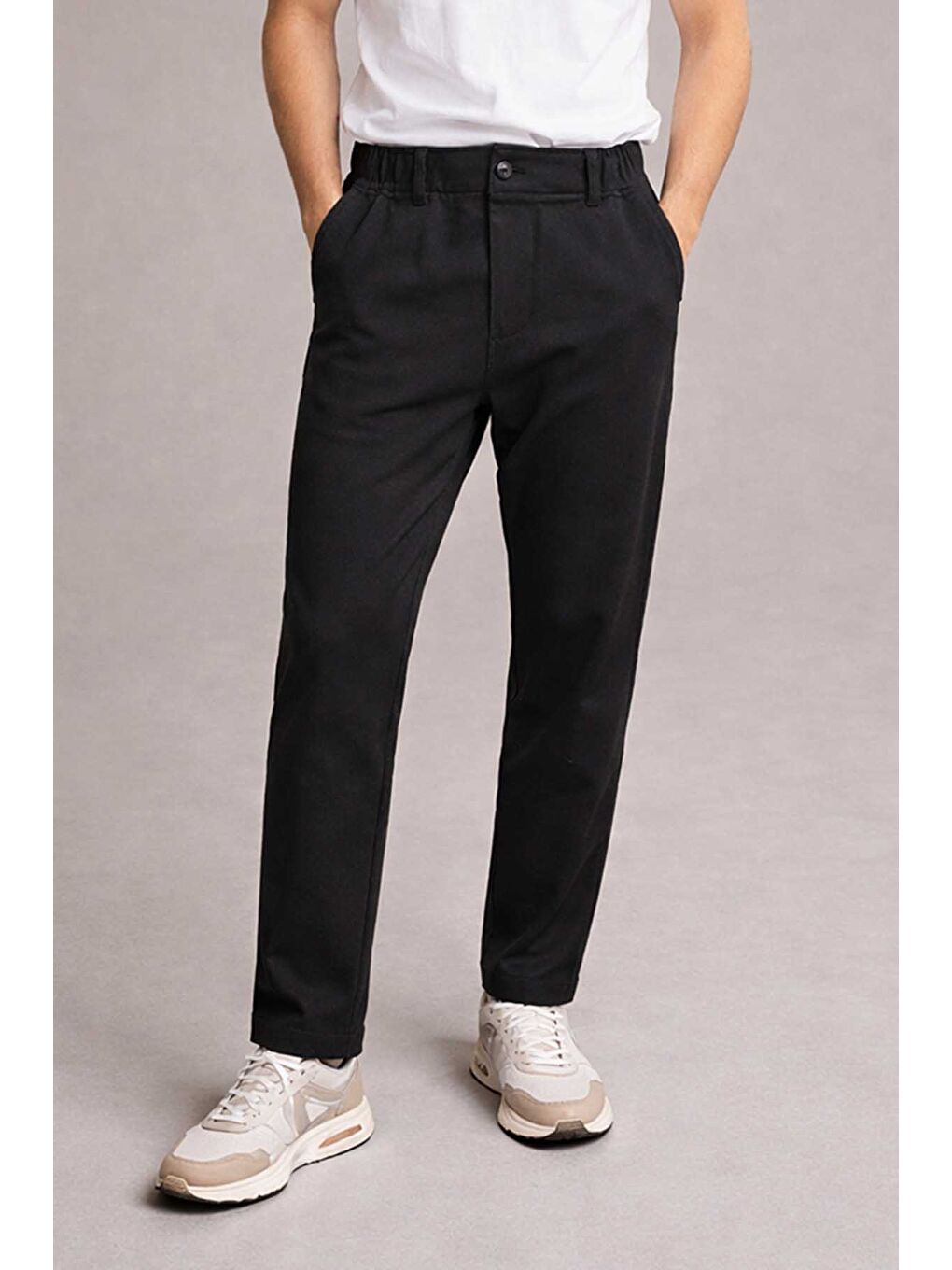 Erkek Fermuar Detay Pantolon 3171 Siyah