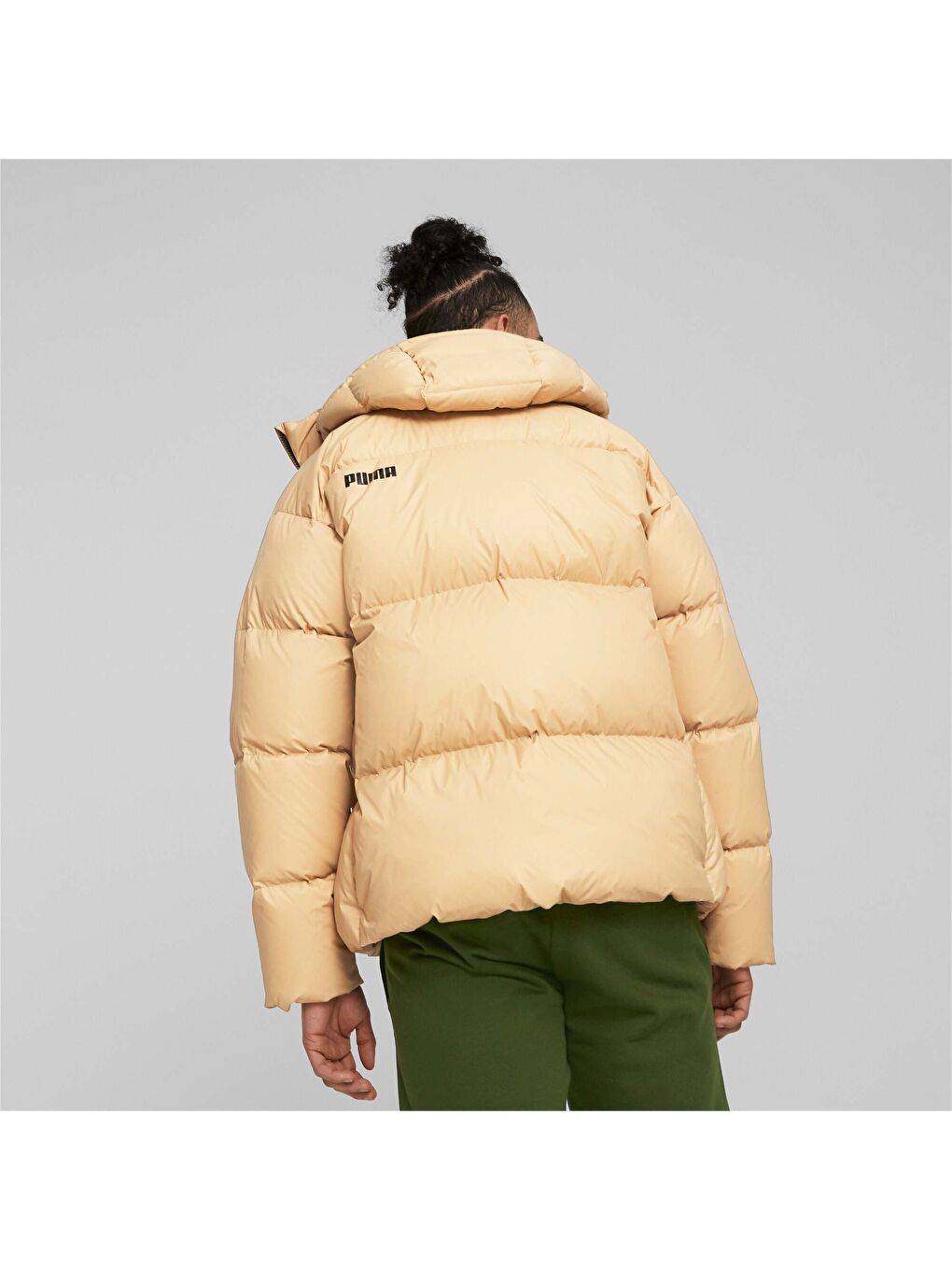 Sarı Ultra Erkek Kapüşonlu Şişme Mont-3