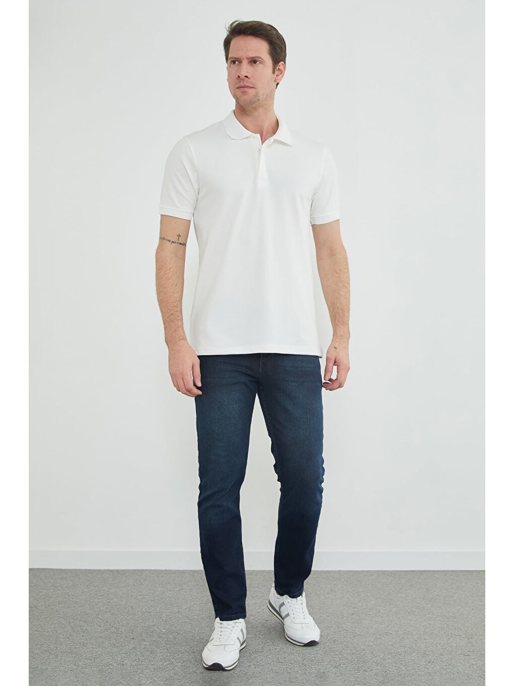 Lacivert Fermuarlı Slim Fit Jean-2
