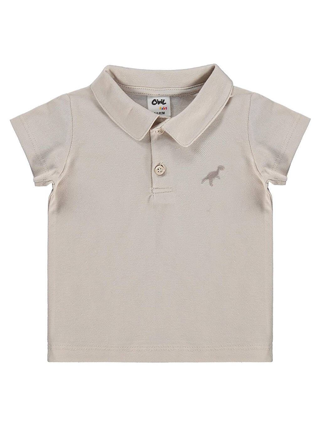 Baby Dinozor Nakışlı 6-18 Ay Tişört - Bej