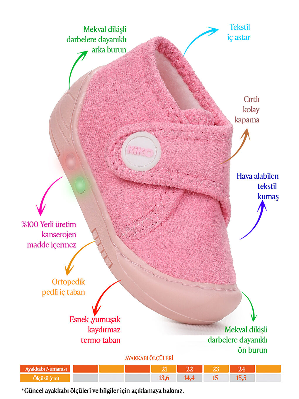 Pembe Petri Günlük Işıklı Kız Bebek Ev Okul Kreş Panduf-1