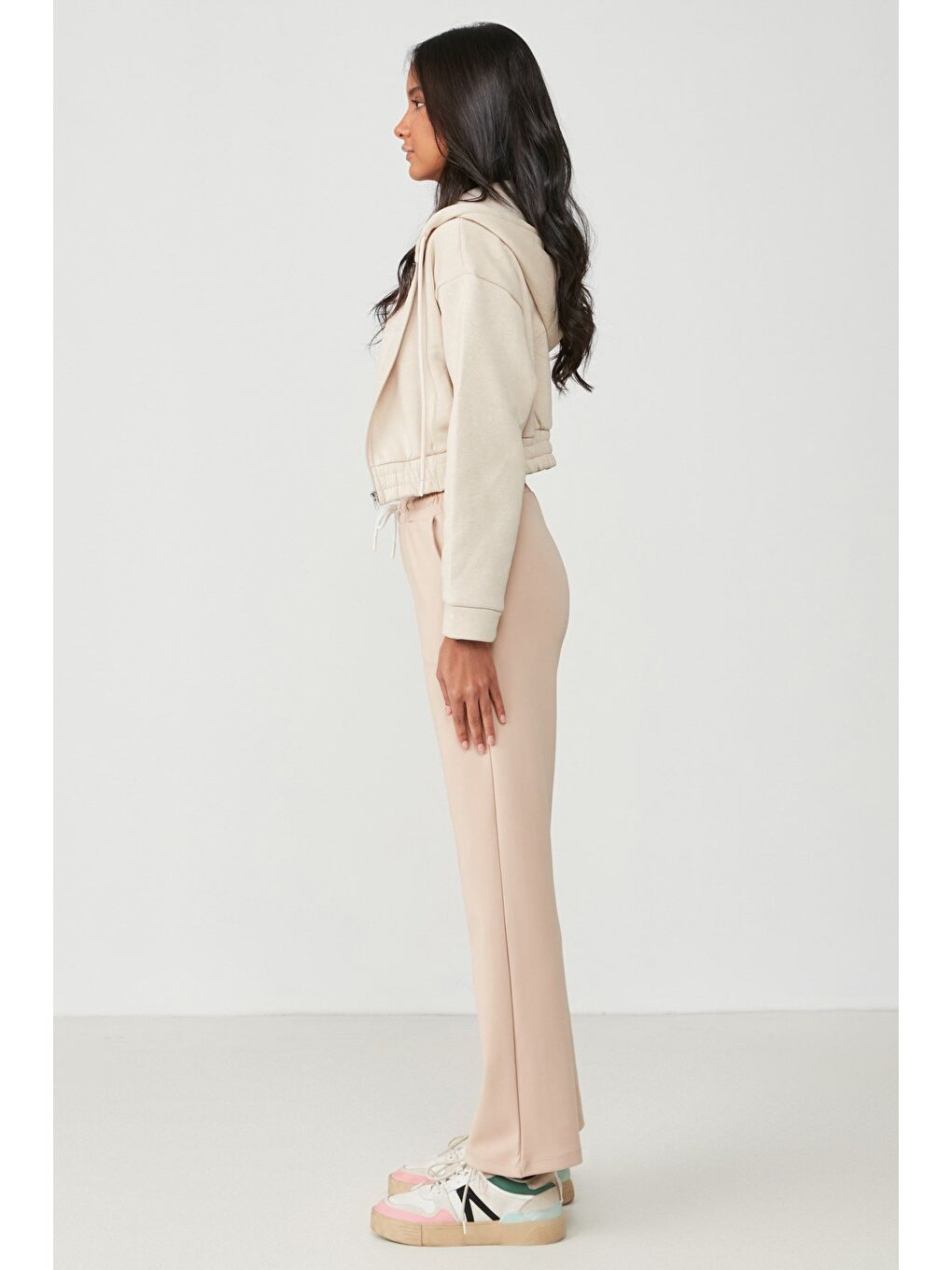 Kahverengi İspanyol Paça Eşofman Altı 736 Sütlü Kahve-1