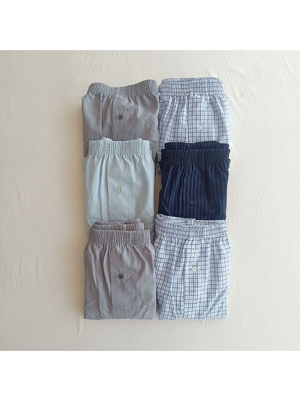 Erkek 6'lı Paket Karışık Renk Dokuma Kumaş Boxer 002-0014 0071-no:005 Bb2651-5