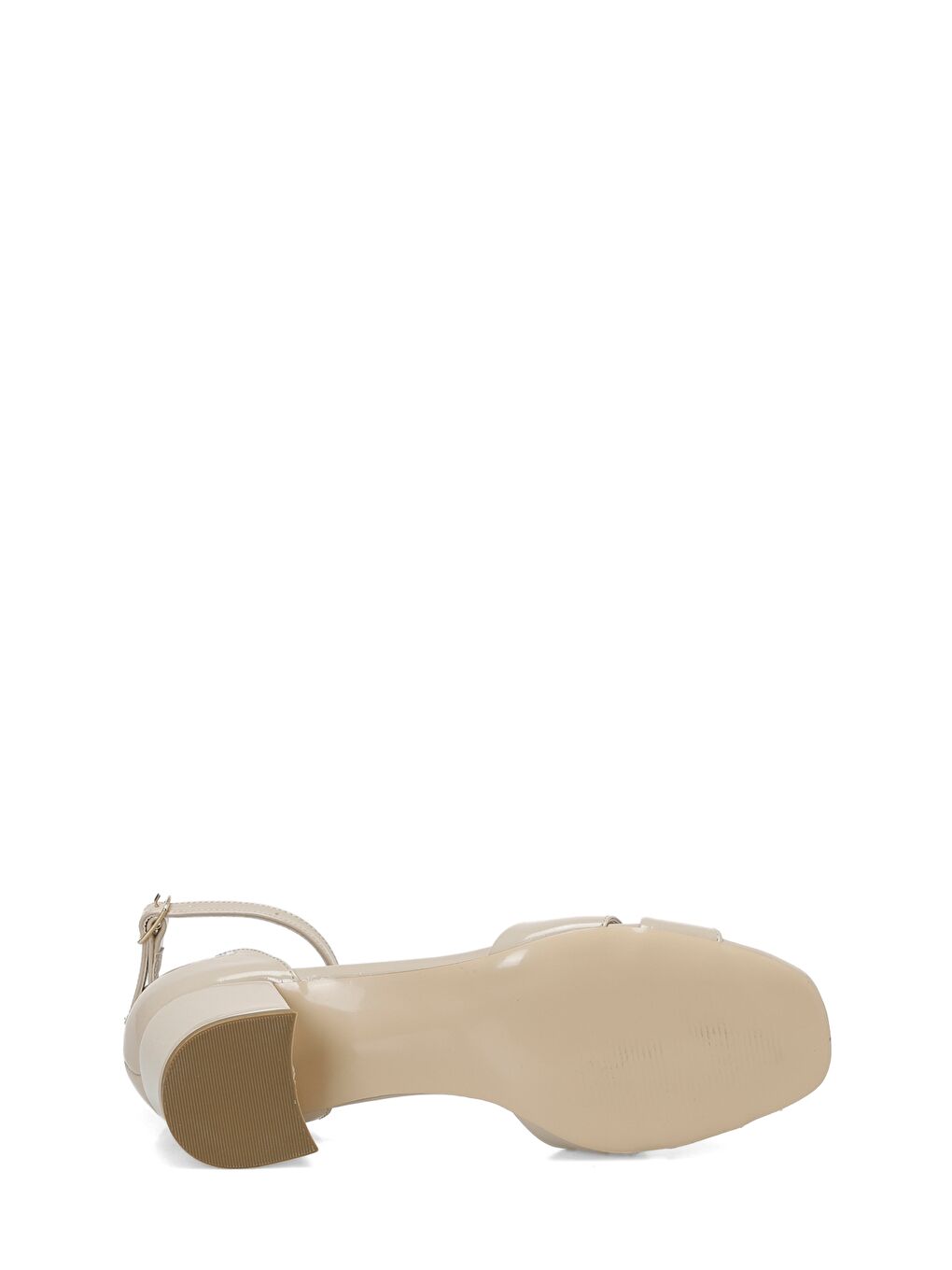 Bej 327114.Z 6FX Krem Kadın Topuklu Sandalet-5