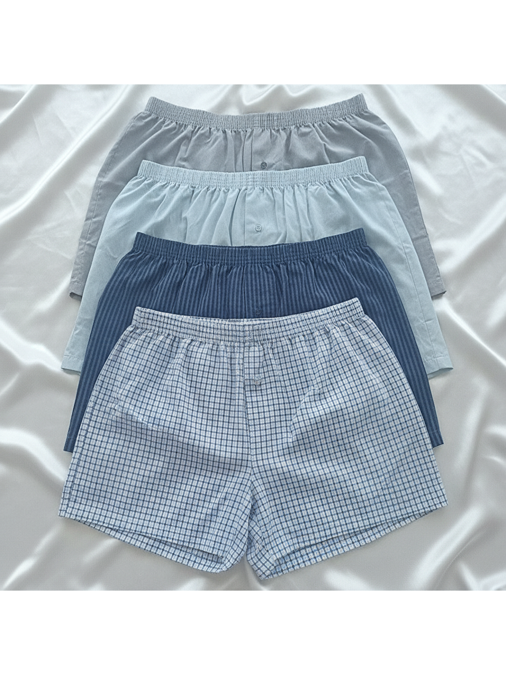 Erkek 6'lı Paket Karışık Renk Dokuma Kumaş Boxer 002-0014 0071-no:005 Bb2651-6