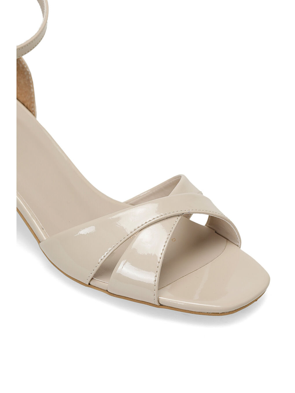 Bej 327114.Z 6FX Krem Kadın Topuklu Sandalet-6