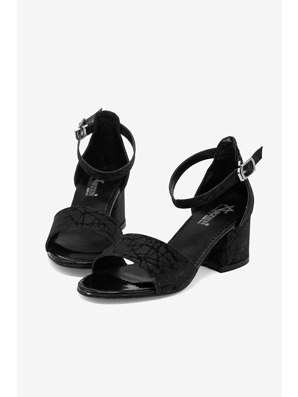 Kız Çocuk Siyah Simli Çocuk Topuklu Ayakkabı-1