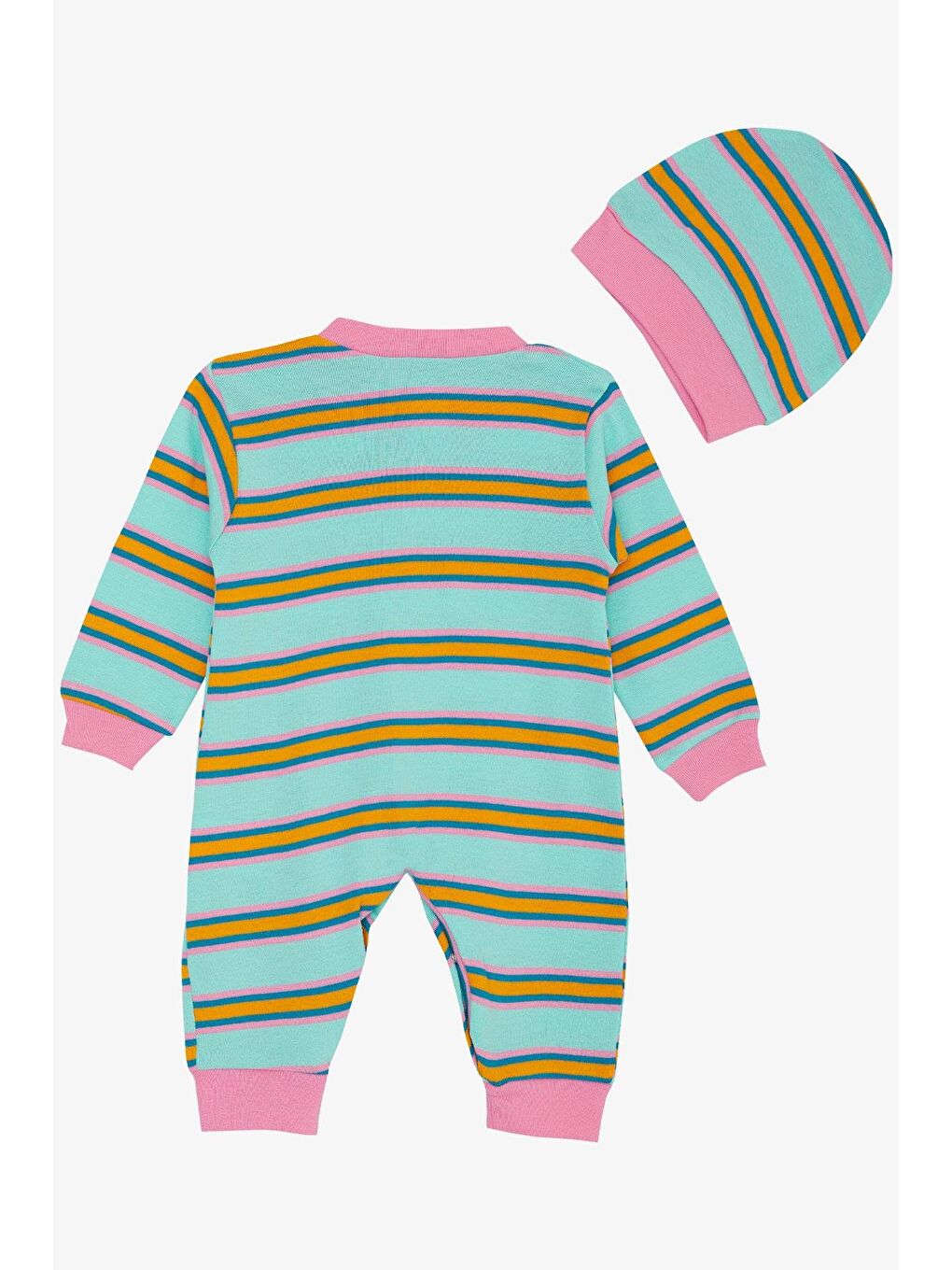 Kız Bebek Tulum Çizgili Karışık Renk (0-6 Ay)-1