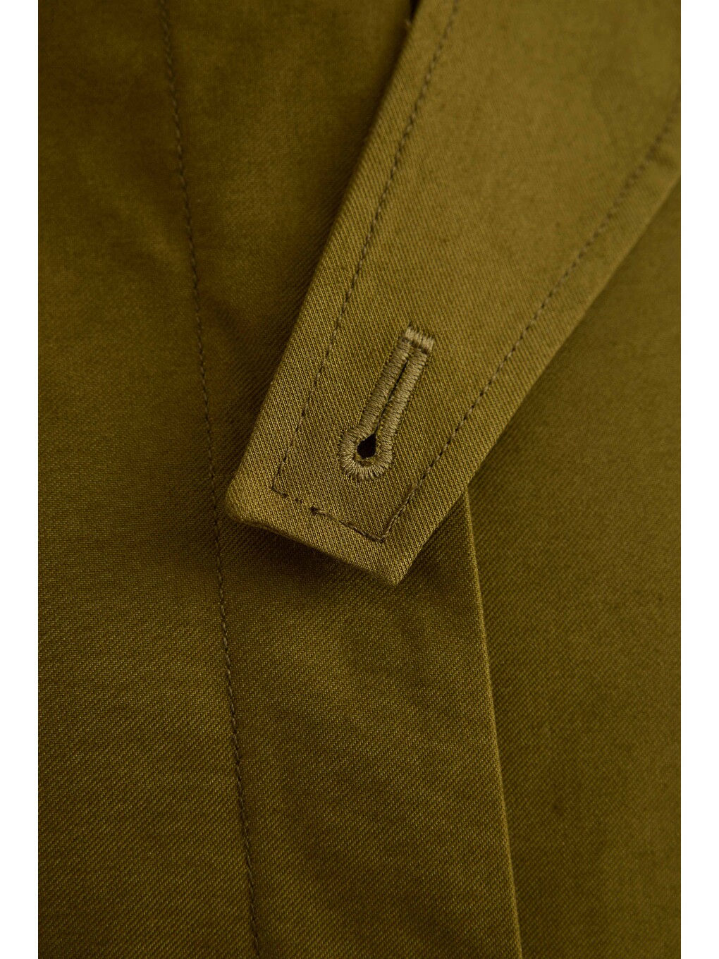 Gabardin Trençkot Yağ Yeşili-4