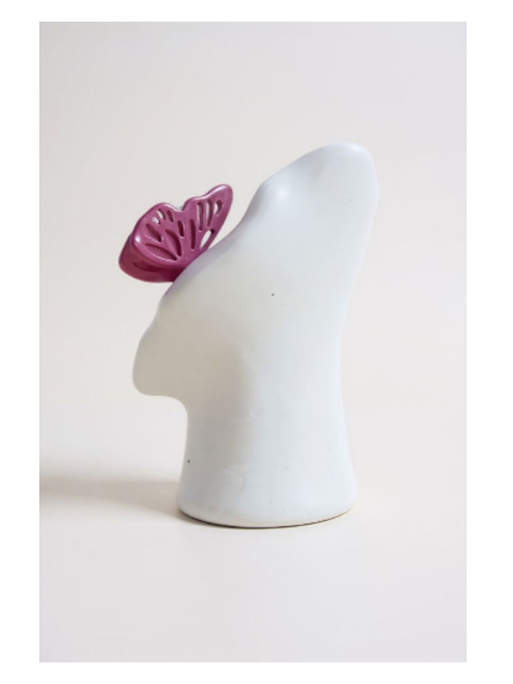 Özel Tasarım Kelebekli Beyaz Mumluk | El Yapımı Taş Tozu | Hediyelik Masa Süsü | Şamdan Mumluk-6