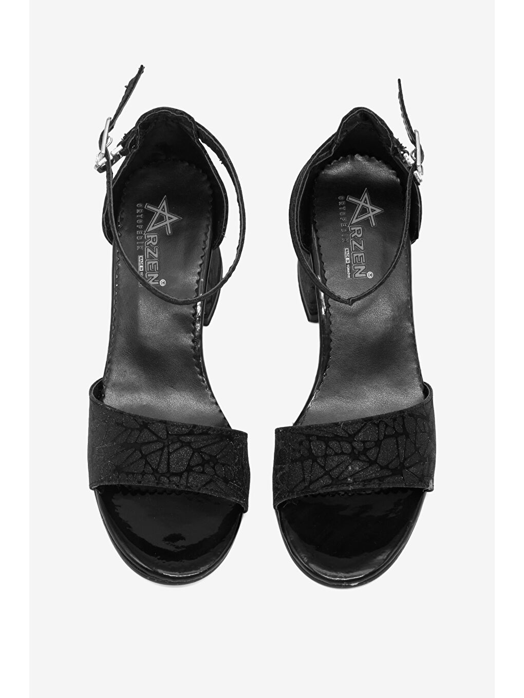 Kız Çocuk Siyah Simli Çocuk Topuklu Ayakkabı-2