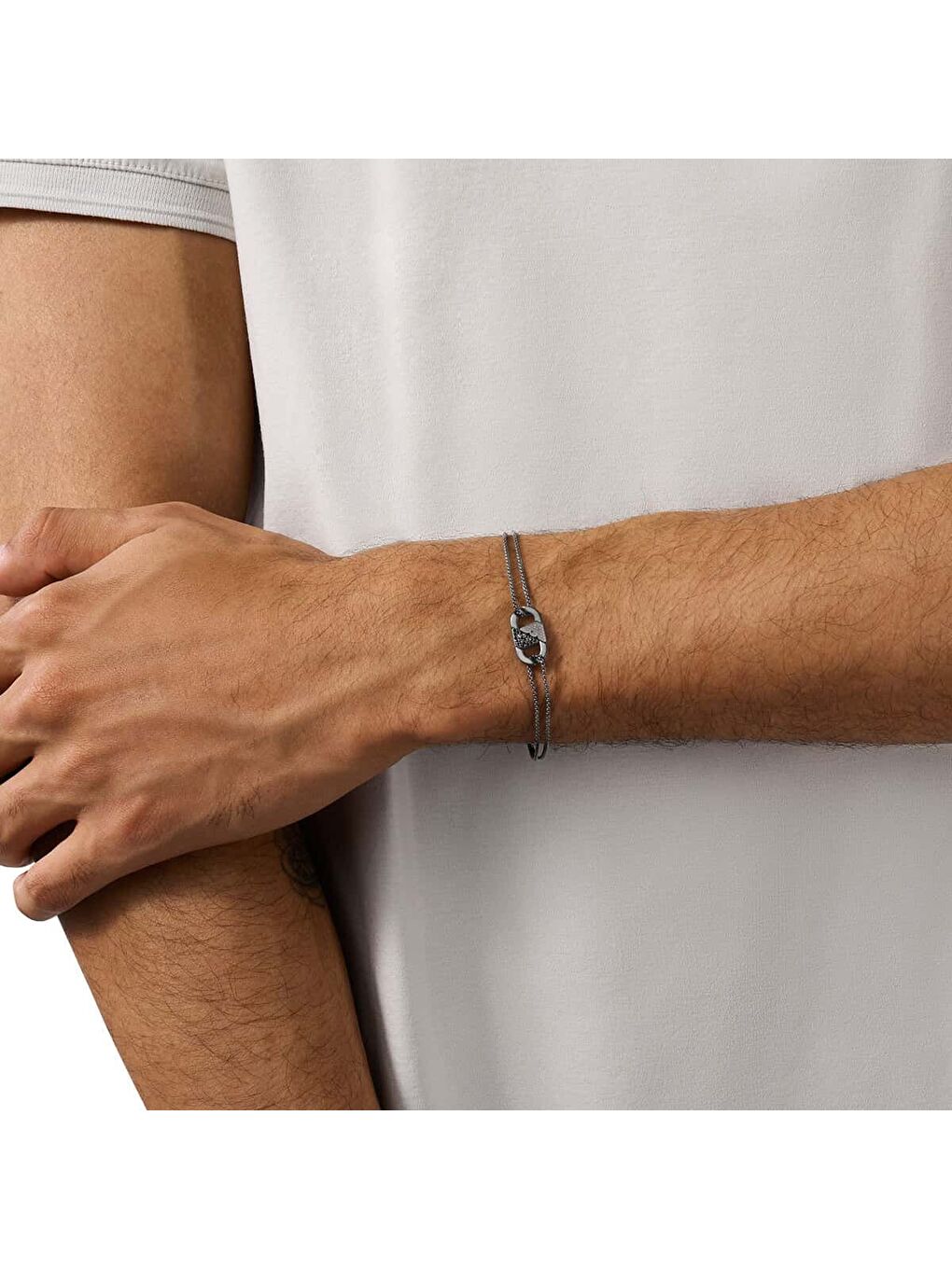 Siyah AJEGS3173-001 Erkek Bileklik-1