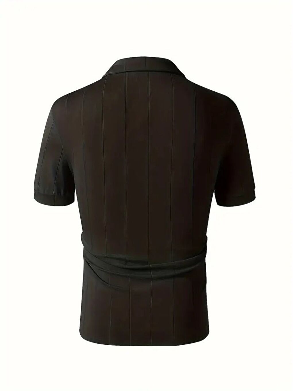 Siyah Erkek Kısa Kollu Polo Yakalı Triko Tshirt-3