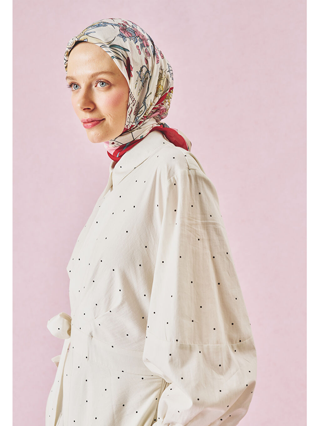 Kırmızı ONCE UPON A LOVE DESEN FLOŞ VİSKON EŞARP ROMANTIC RED-2