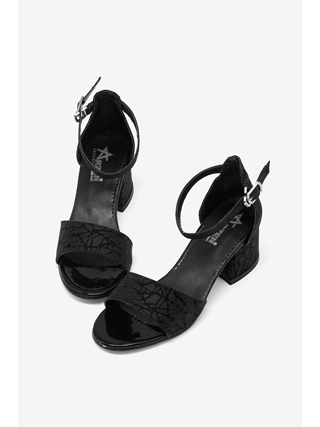 Kız Çocuk Siyah Simli Çocuk Topuklu Ayakkabı-4