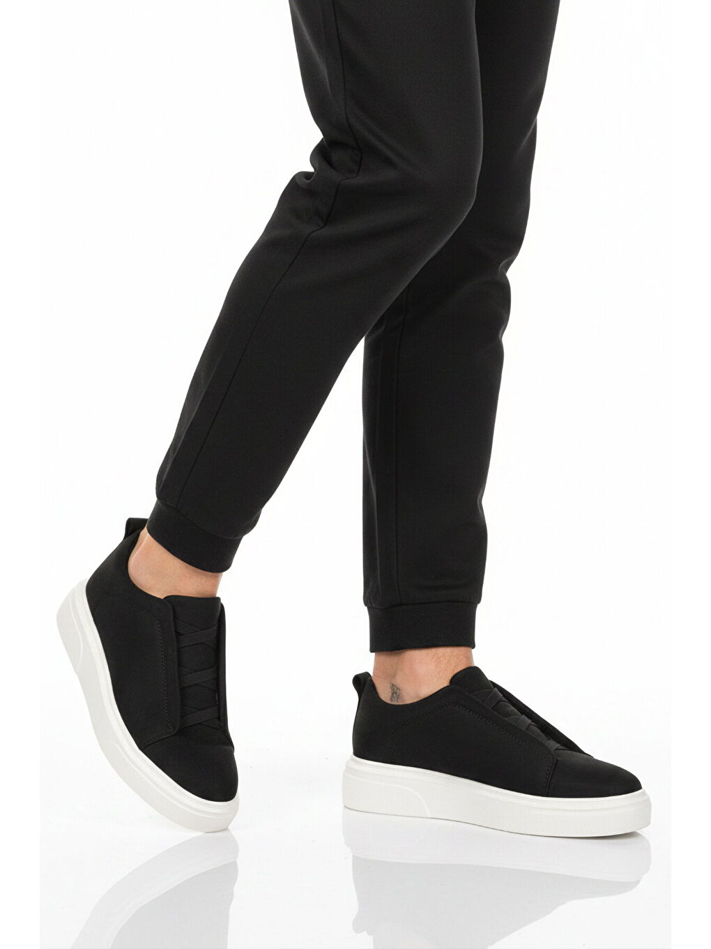 Siyah Süet Erkek Casual Ayakkabı 595 M-1