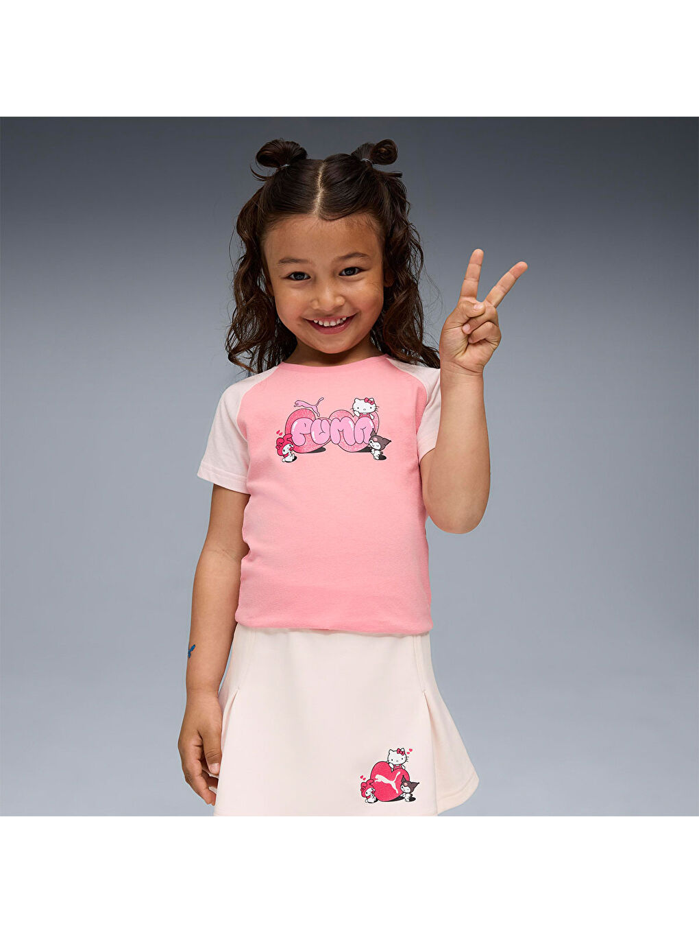 X Hk&Fr Slim Kız Çocuk Pembe Tişört