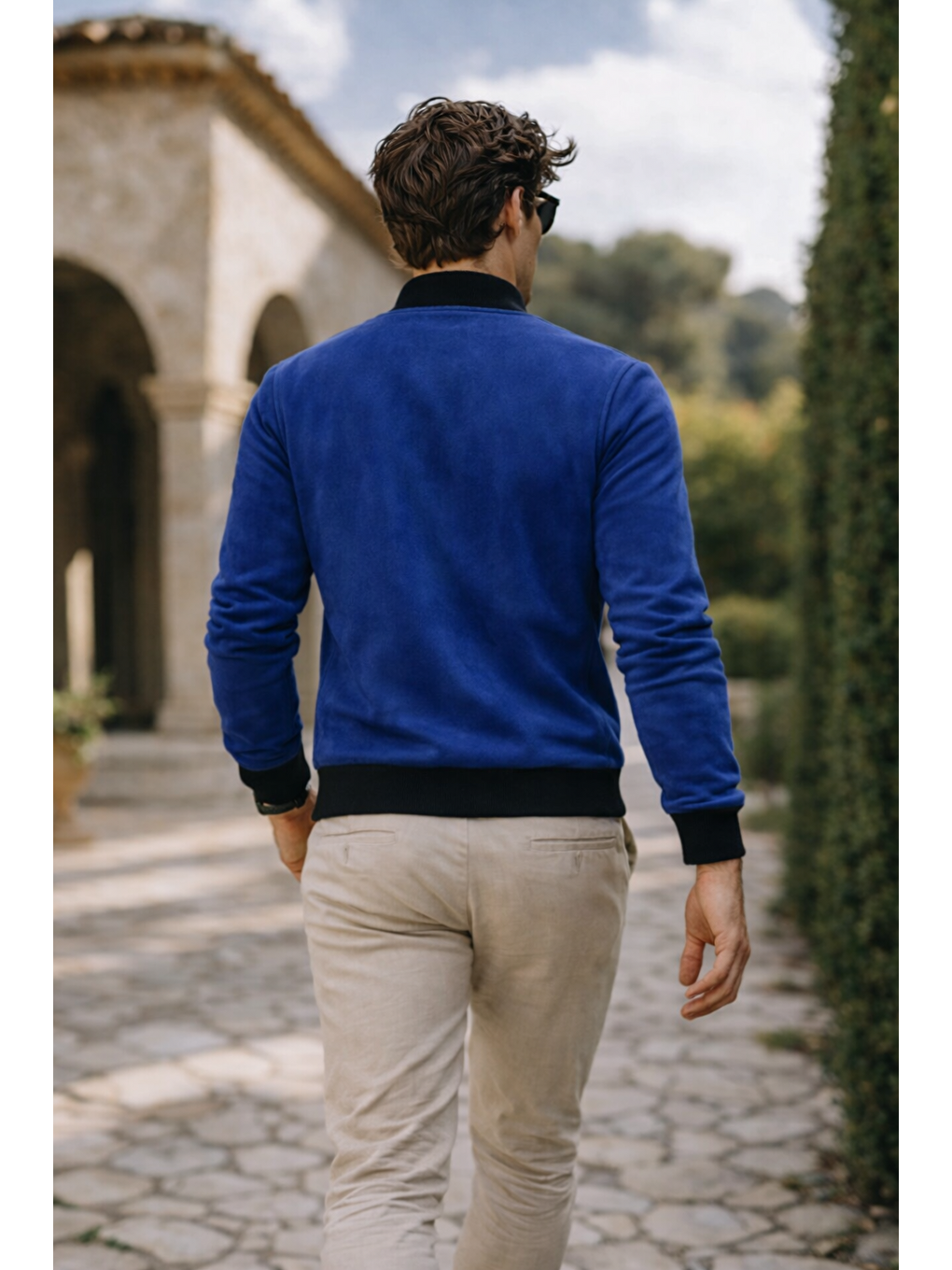 Erkek Premium Comfort Basic Nubuk Süet Lacivert Ceket-5