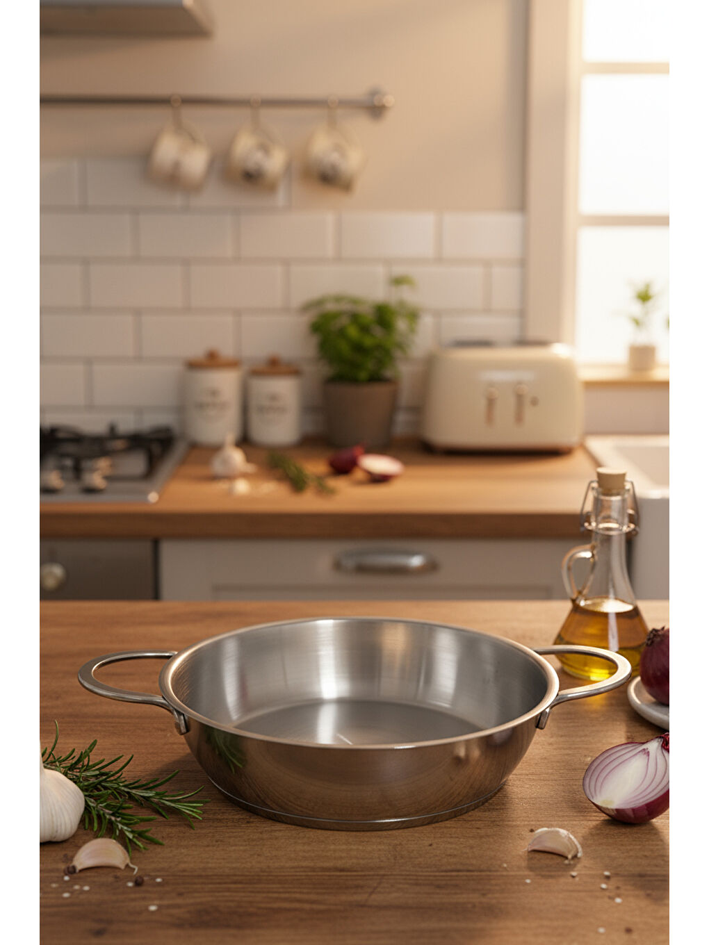 Gri Macro 2 Parça Çelik Tava Seti-2