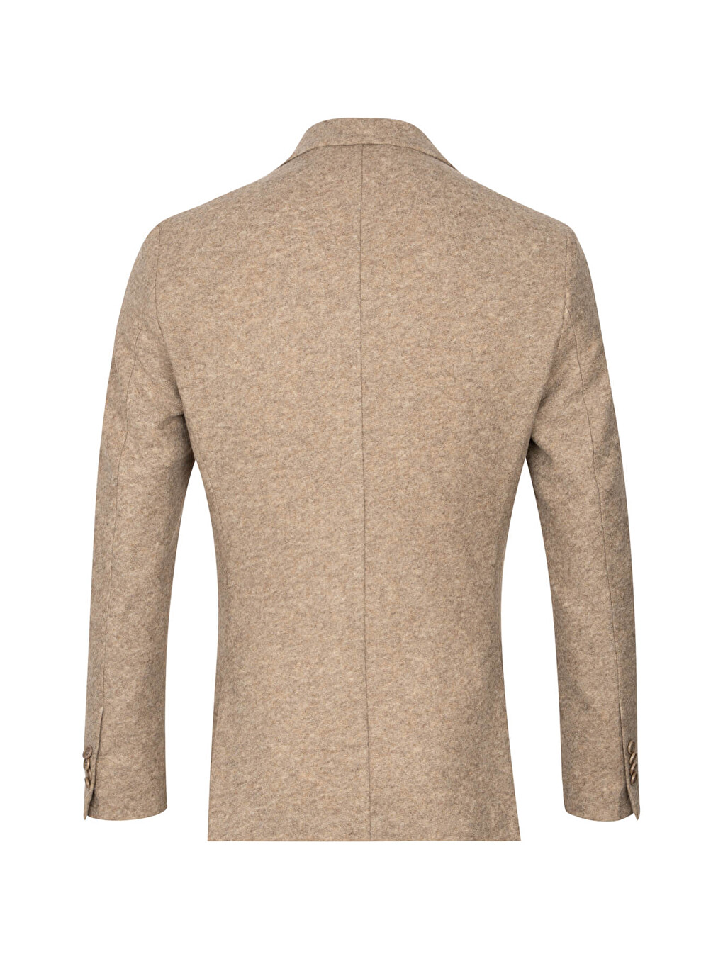Bej Vizon Slim Fit Mono Yaka Casual Ceket-1