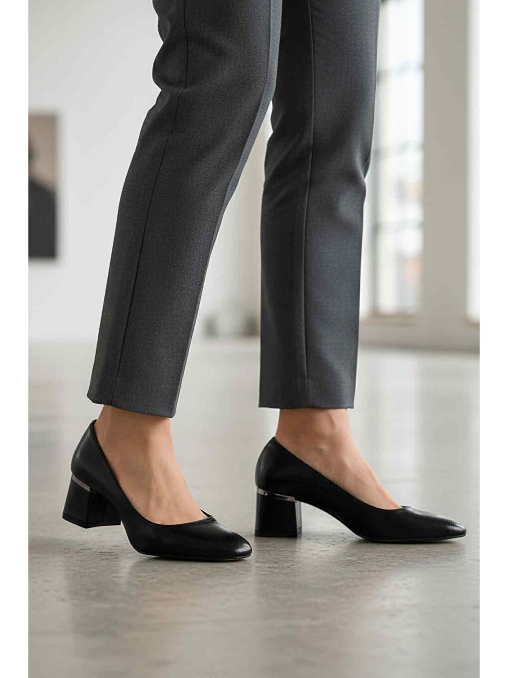 Siyah Kadın Topuklu Ayakkabı 357184 Z-2