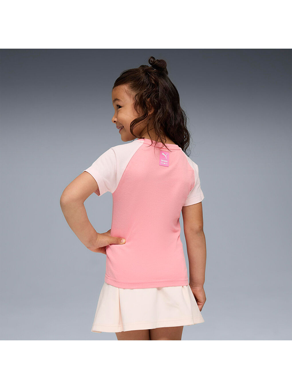 X Hk&Fr Slim Kız Çocuk Pembe Tişört-1