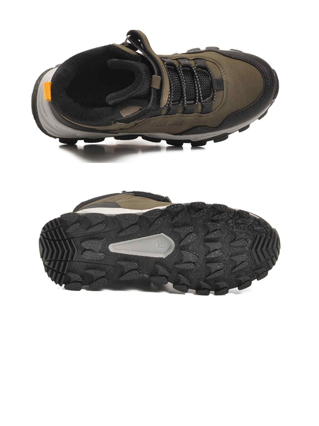 Haki Gri Cırtlı Kaymaz Taban Erkek Çocuk Outdoor Bot Doruk F-4