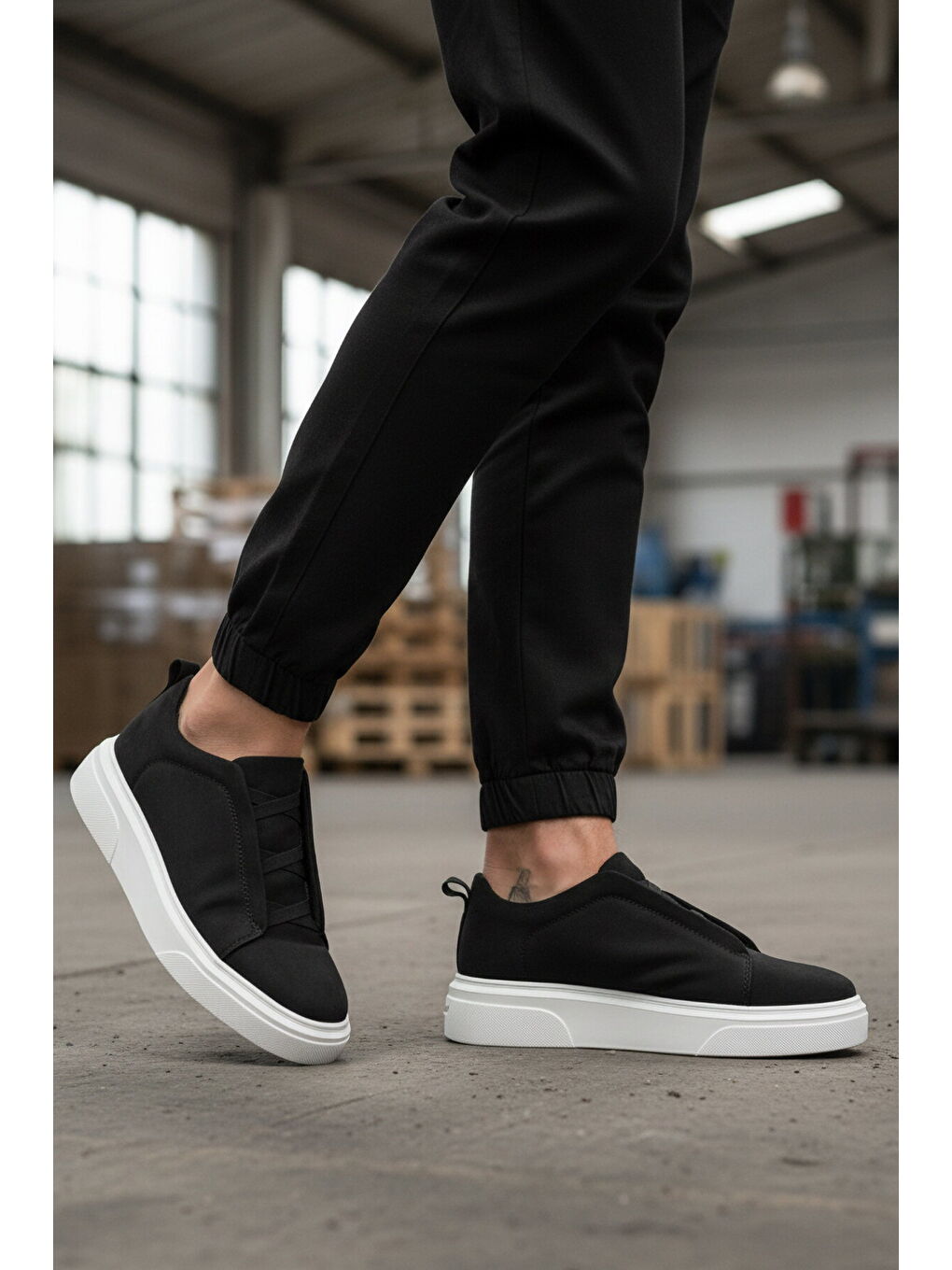 Siyah Süet Erkek Casual Ayakkabı 595 M-2