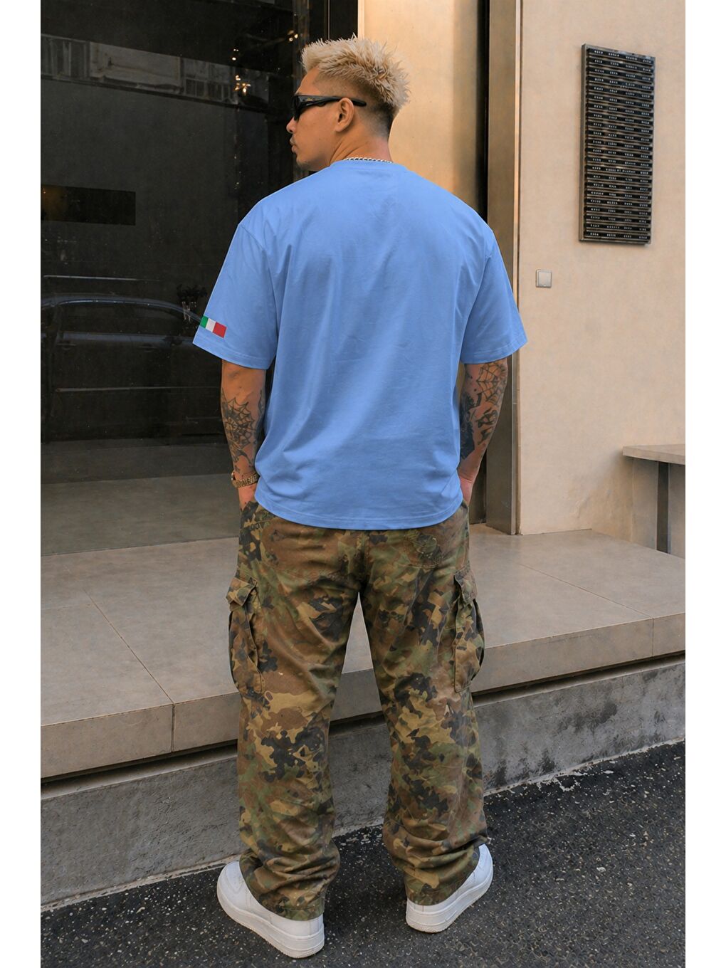 Mavi Erkek %100 Pamuk Regular Baskılı Tişört-1